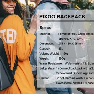 Balo Divoom SmartLed Pixoo Packback Màn Hình LED Thông Minh - Chống Nước Cực Tốt