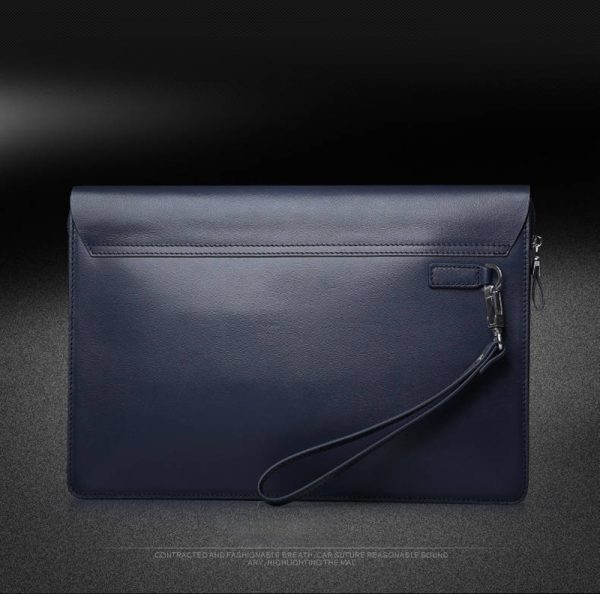 bao-da-toni-camtay-9ff-03 Túi Da Cầm Tay Cho Macbook, Surface Và Tablet 12.9/13" - Da Thật Thương Hiệu Toni