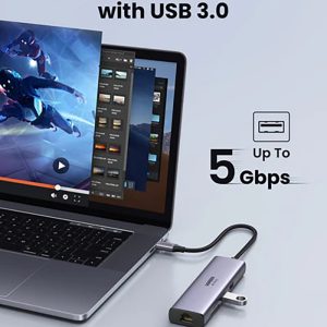 Bộ Chuyển Đổi 7-In-1 USB Type-C Ra HDMI 4K/60hz + USB + LAN Gigabit + PD100W + SD/TF - Ugreen 60515