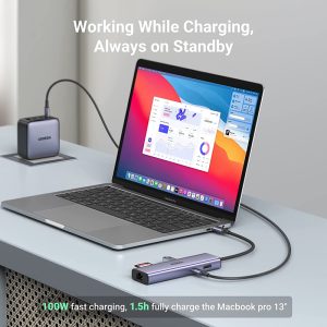 Bộ Chuyển Đổi 7-In-1 USB Type-C Ra HDMI 4K/60hz + USB + LAN Gigabit + PD100W + SD/TF - Ugreen 60515