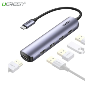 Bộ Chuyển Type C to HDMI + 4 Cổng USB 3.0 Ugreen 20197