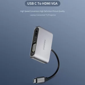 Cổng Chuyển Hub Hagibis 4in1 USB-C To HDMI 4K@30Hz/VGA/USB 3.0/PD( HGB-010 )