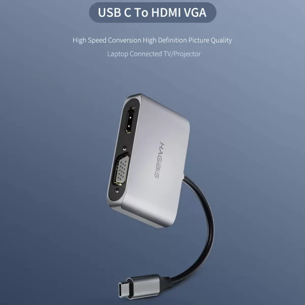 cong-chuyen-hub-usb-c-hagibis-hdmi-4k-30hz-vga-adapter-chv2pd-5 Cổng Chuyển Hub Hagibis 2in1 USB-C To HDMI 4K@30Hz/VGA - ( HGB-009 )