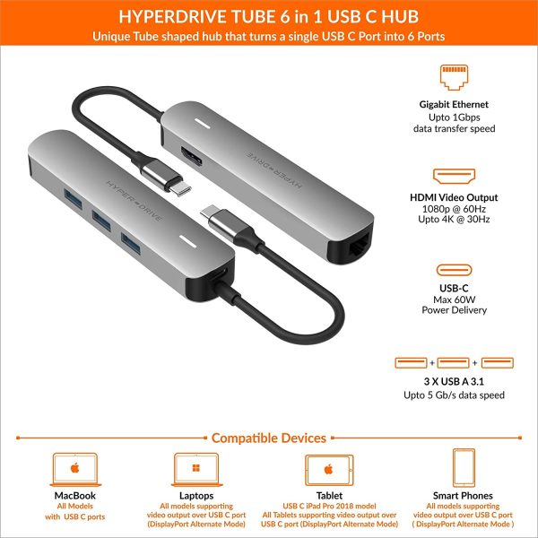 cong-chuyen-hyperdrive-4 ak-hdmi-6-in-1-usb-c-hub-for-macbook-ultrabook-chromebook-pc-usb-c-devices-hd233b-nkphukien-01 Cổng chuyển Hyperdrive 6-in-1 HDMI 4K USB-C Hub (HD233B)