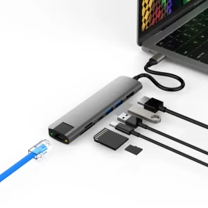 Cổng Chuyển HyperDrive Slab 7in1 USb-C Hub for Macbook, Surface, PC & Devices – HD22H