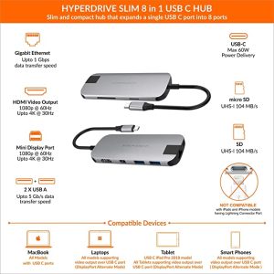 Cổng Chuyển Hyperdrive Slim 8-in-1 USB-C Hub (HD247B)