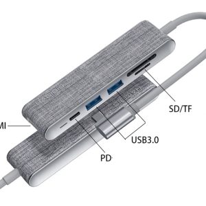 Cổng Chuyển Hub Higabis 6in1, HDMi 4k@60Hz / SD / USB 3.0 ( HGB-011 )