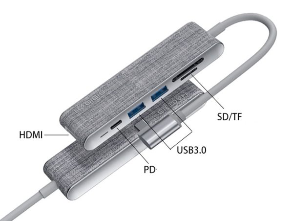 cong-chuyen-usb-c-ra-HDMI-USB-SD-hagibis-6-in-1-02 Cổng Chuyển Hub Higabis 6in1, HDMi 4k@60Hz / SD / USB 3.0 ( HGB-011 )