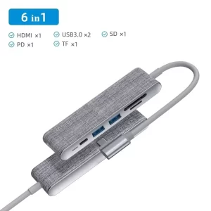 Cổng Chuyển Hub Higabis 6in1, HDMi 4k@60Hz / SD / USB 3.0 ( HGB-011 )