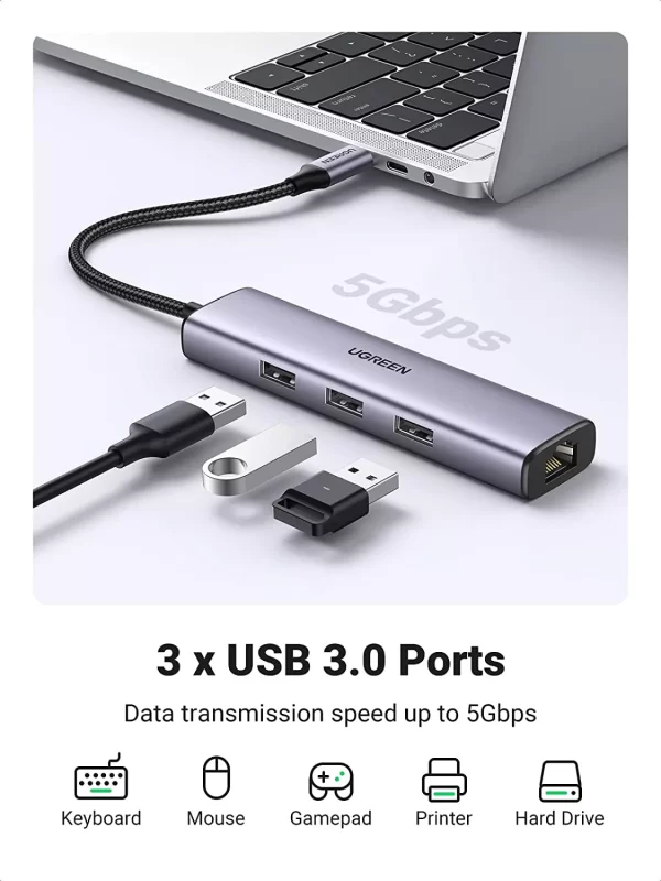 hub-chuyen-doi-type-c-10000mbps-3-cong-ugreen-20920-nkphukien-09 Hub Chuyển Đổi USB Type-C Ra Lan 1000Mbps Kèm 3 Cổng USB 3.0 Ugreen 20920