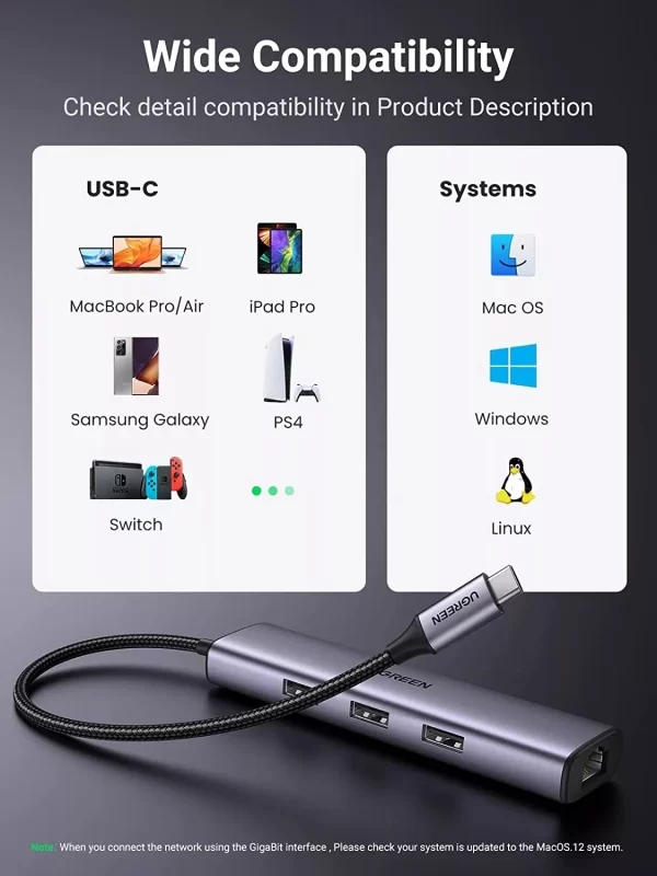 hub-chuyen-doi-type-c-10000mbps-3-cong-ugreen-20920-nkphukien-12 Hub Chuyển Đổi USB Type-C Ra Lan 1000Mbps Kèm 3 Cổng USB 3.0 Ugreen 20920