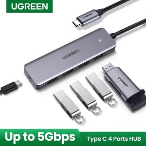 Bộ Chia USB Type-C Ra 4 Cổng USB 3.0 Có Hỗ Trợ Nguồn Ugreen 70336